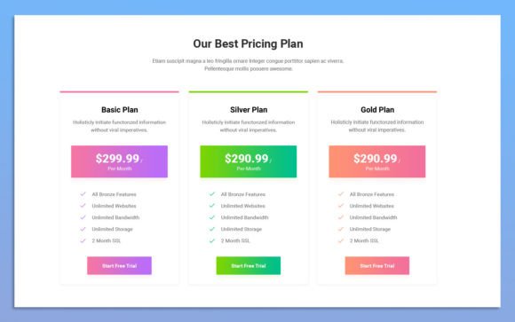 13 Creative Pricing Plan UI Elements