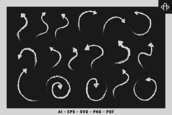 Arrows Chalk Hand Drawn Vector: Elevating Design with Organic Directional Cues