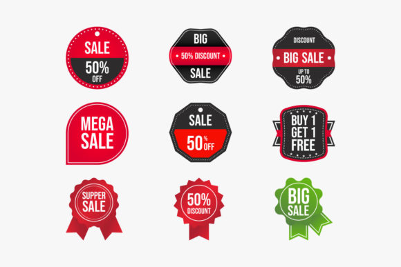Colorful Discount Badge Set Vector: Elevate Your Sales and Marketing Designs