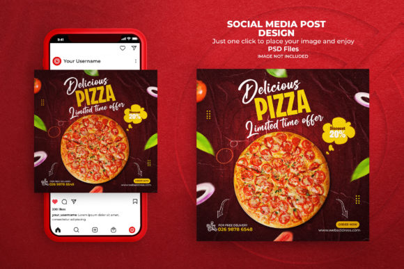 Delicious Pizza Social Media Banner Desi
