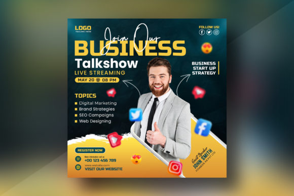 Live Stream Corporate Social Media Post
