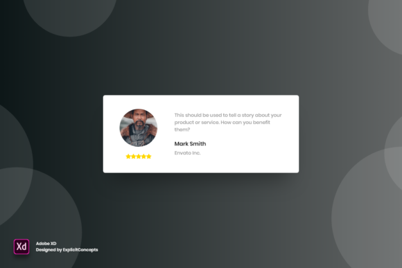Mastering Client Trust with Testimonial Vol 05 for Adobe XD