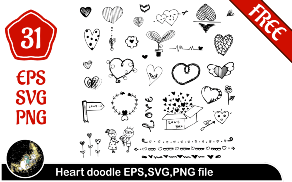Mastering Visual Storytelling with the Doodle Heart Set Drawing Collection