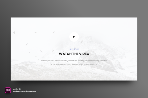 Streamline Design with Video Section Vol 03 for Adobe XD