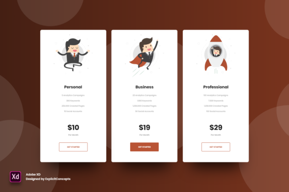Streamlining Client Presentations with the SEO Pricing Table for Adobe XD